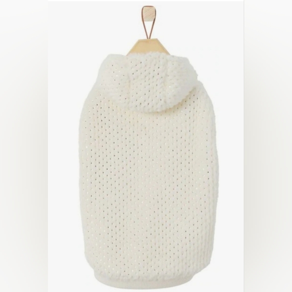 NWT FRISCO Plush Fur Dog Hoodie Ivory White with Gold Specks size X-Large - Picture 7 of 14